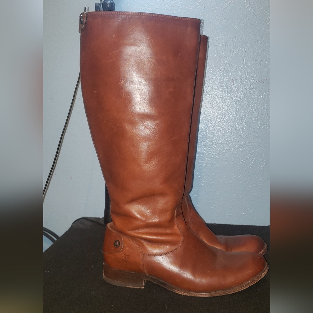 Frye Melissa Button Back Zip Boots 9b - image 5